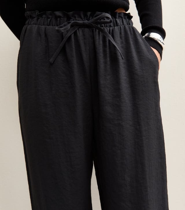 New Look Women's Petite Black Drawstring Cuffed Joggers New Look - 2