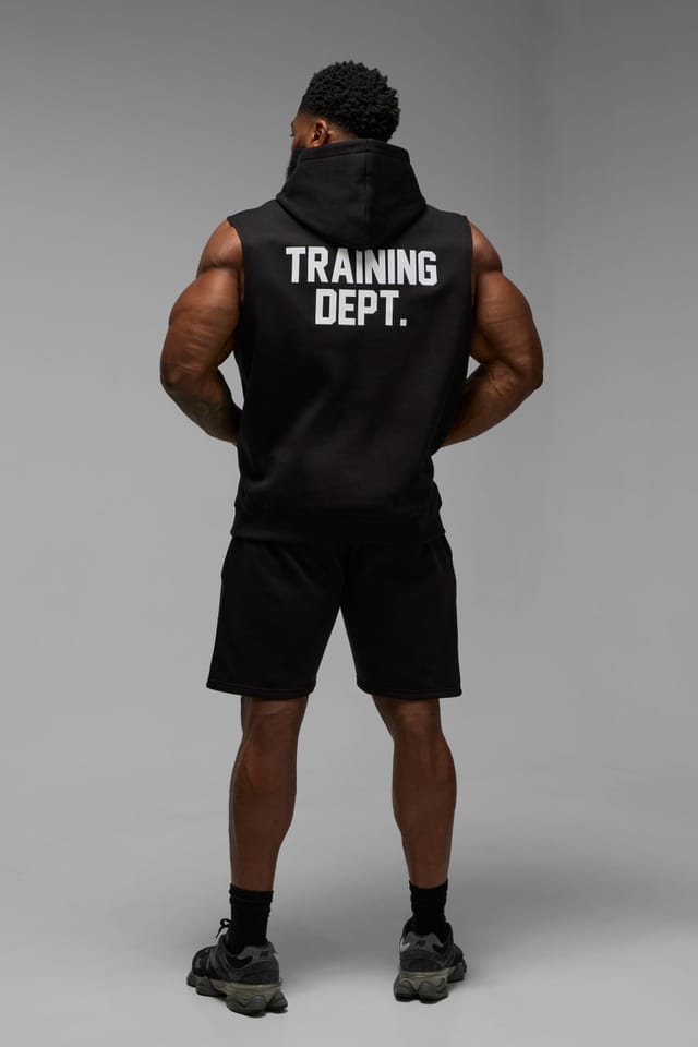 Training Dept. Training Dept. Men's Training Dept Sleeveless Hoodie in Black - 2