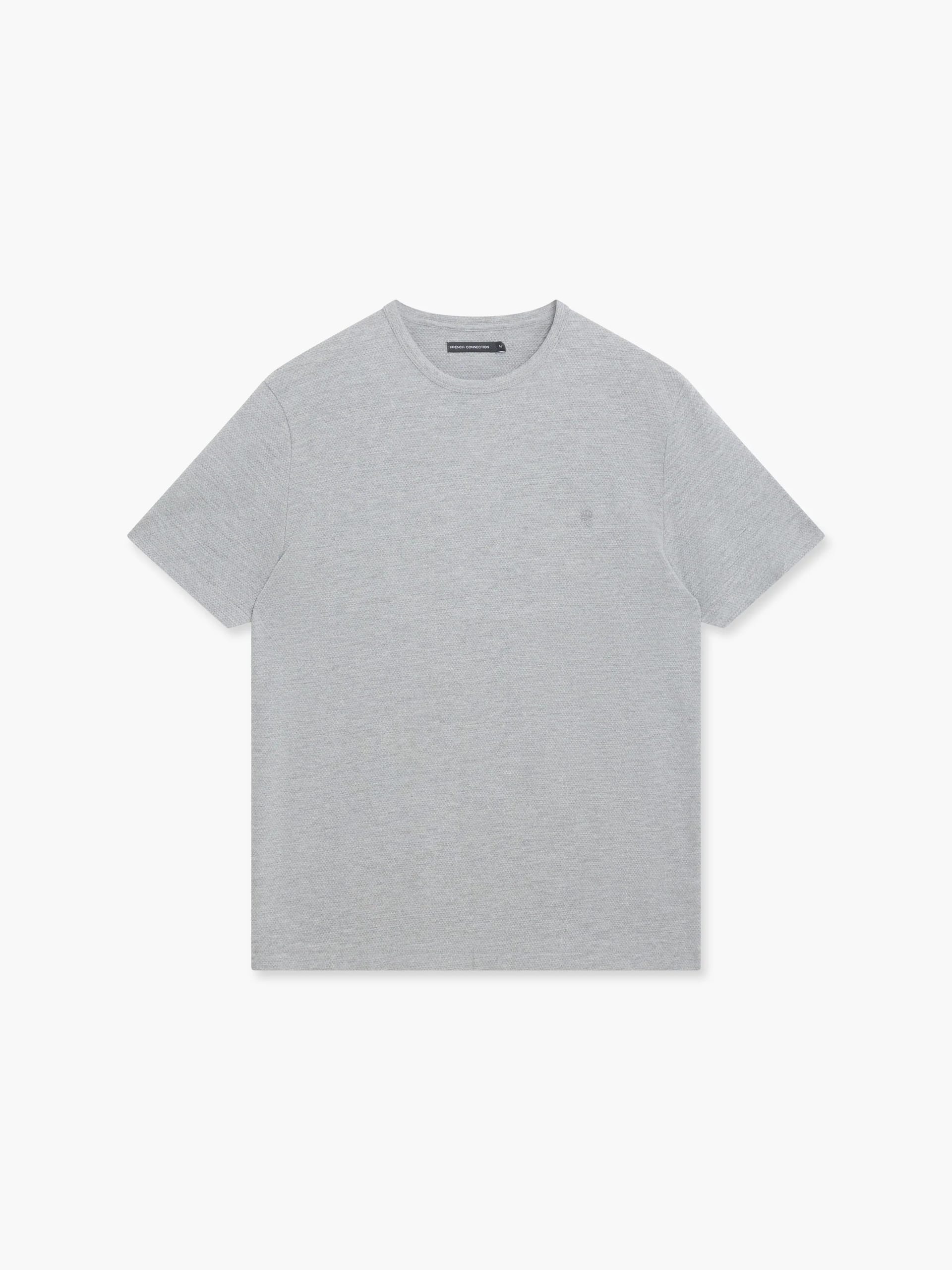 French Connection Light Grey Popcorn Texture T-Shirt