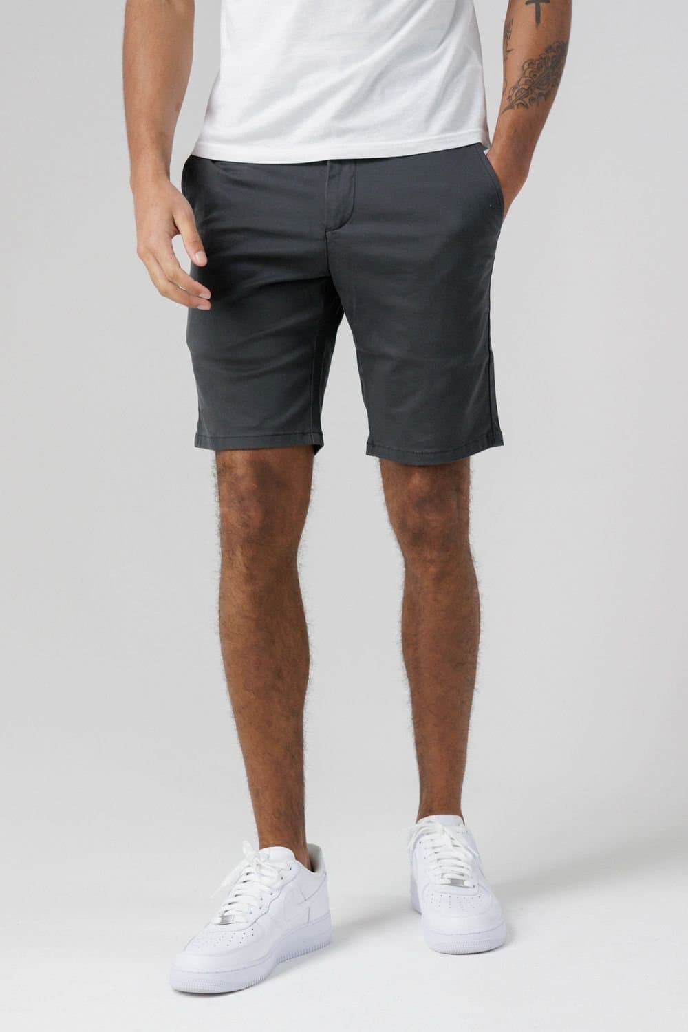 Monkee Genes Monkee Genes Dark Grey Slim Fit Chino Shorts