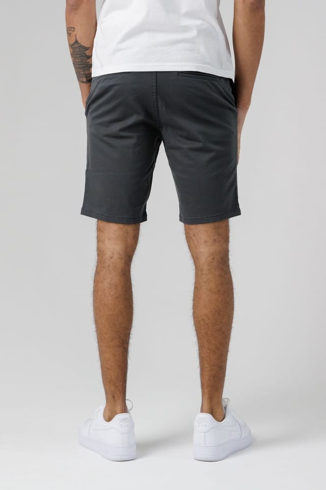 Monkee Genes Monkee Genes Men's Slim Fit Chino Shorts in Dark Grey - 2