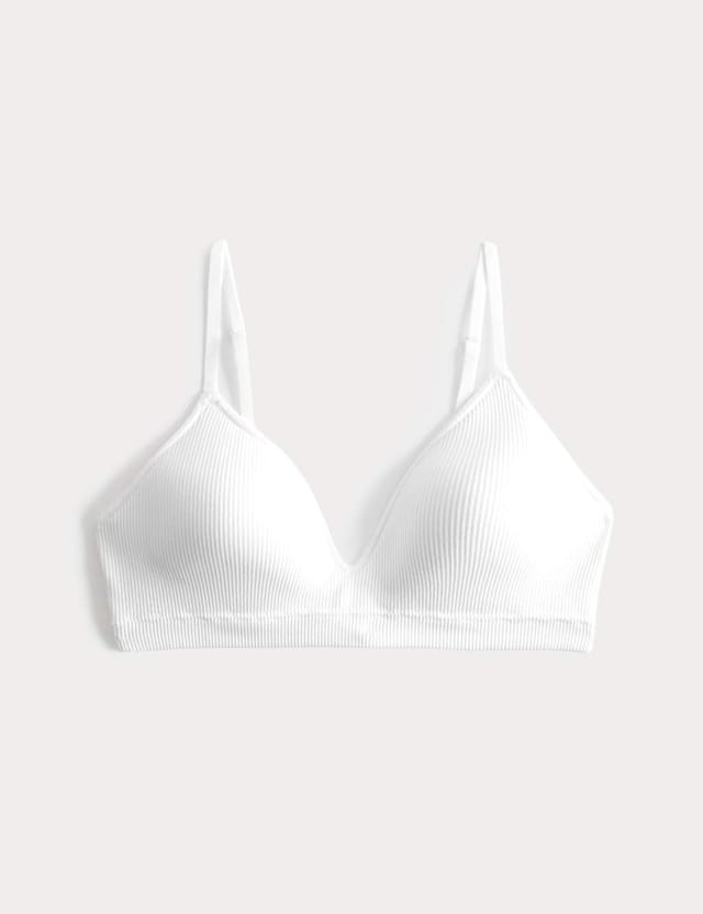 Marks & Spencer M&S Seamfree Ribbed Non Wired First Bra White - 2