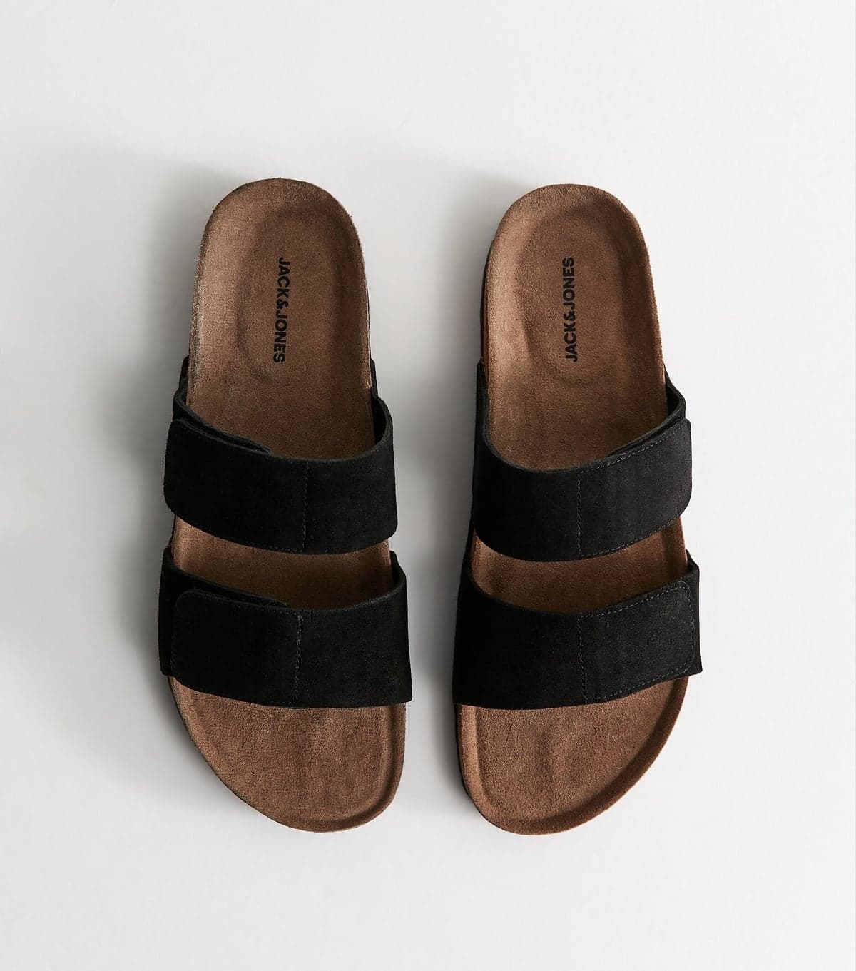jack & jones Men's Jack and Jones Real Suede Black Sandals Jack & Jones New Look