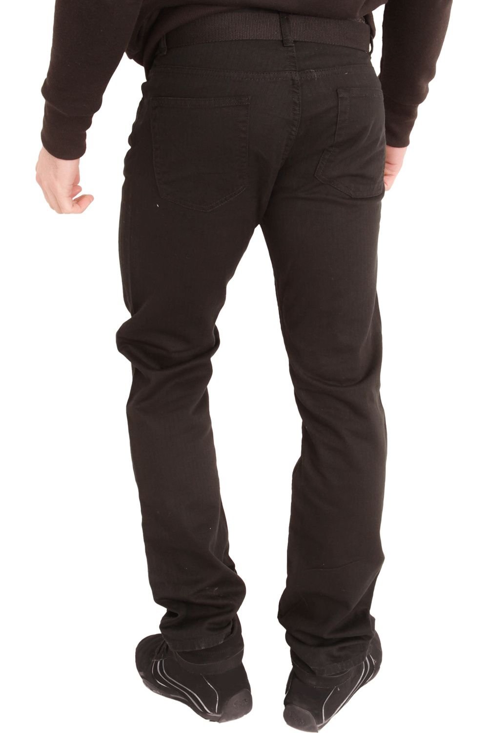 Duke Clothing Duke Clothing Men's D555 London Mario Bedford Cord Trousers in Black - 4