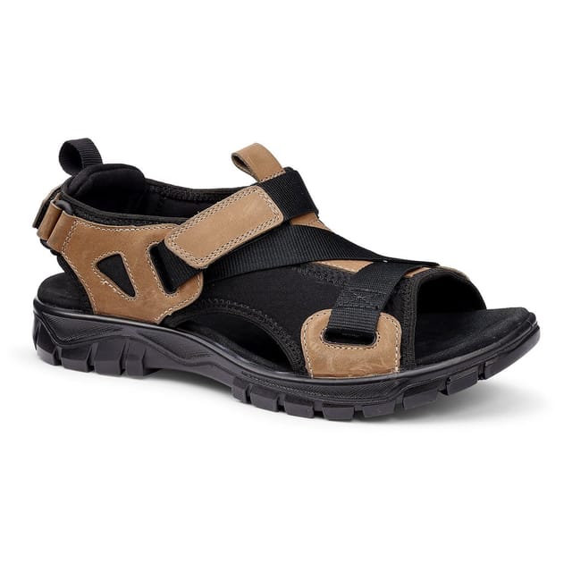 Hotter Hotter Men's 'Track' Walking Sandals in Taupe - 2