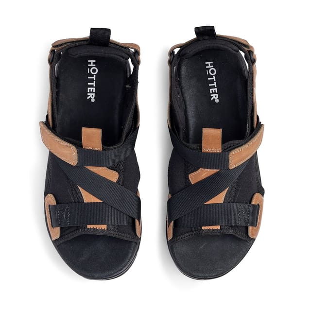 Hotter Hotter Men's 'Track' Walking Sandals in Taupe - 3