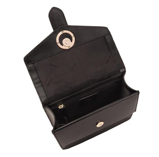 Paul Costelloe Paul Costelloe Women's Shweli Leather Cross Body Bag in Black - 3