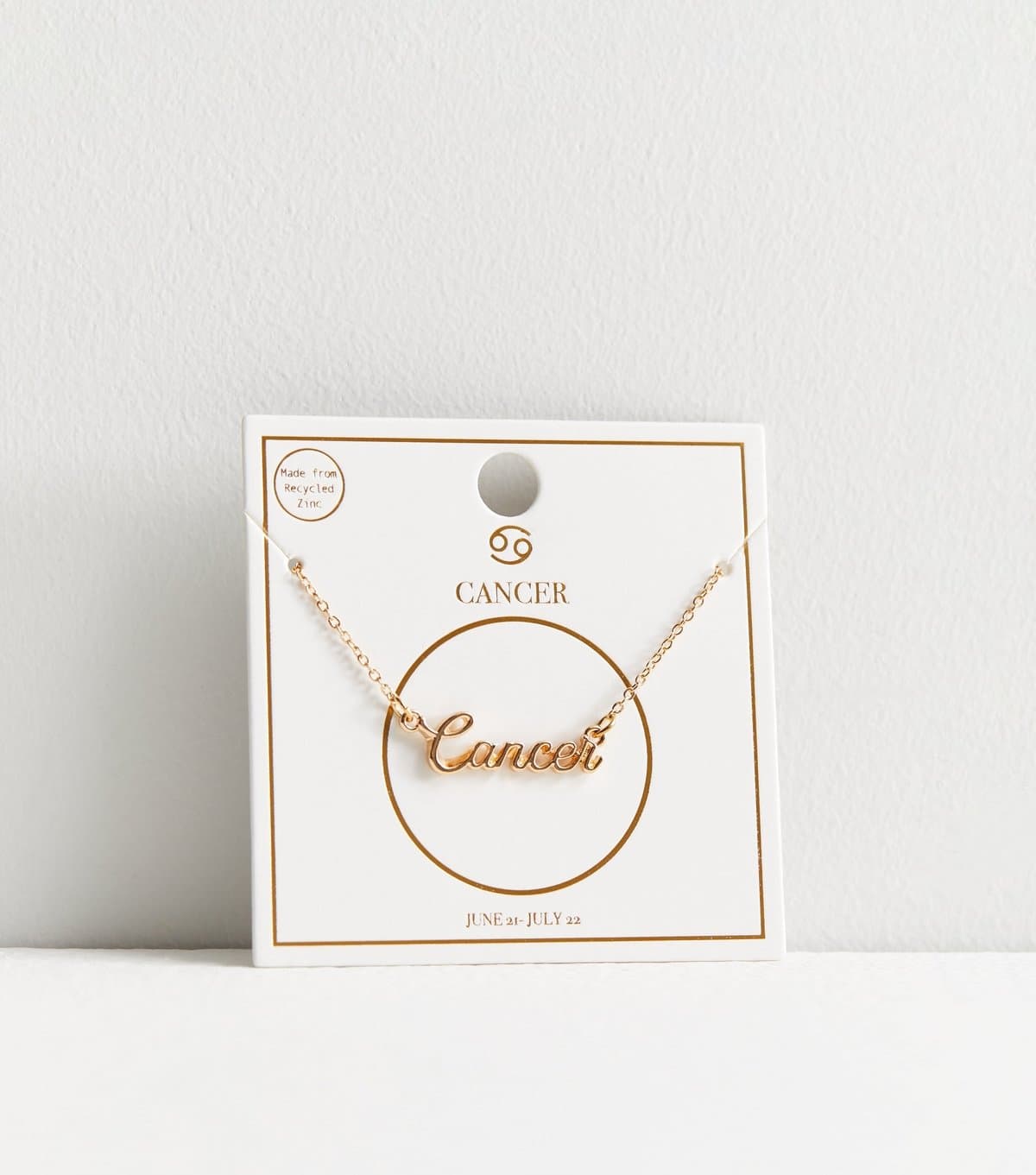 New Look Gold Cancer Star Sign Necklace New Look