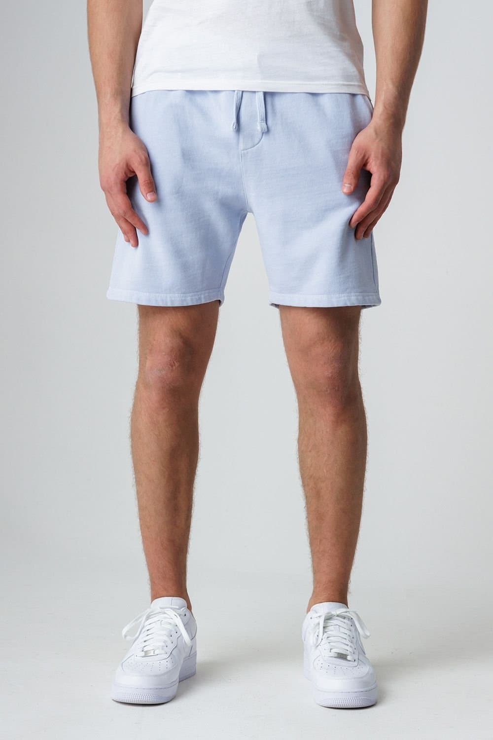 Influence Influence Men's Blue Cotton Blend Elasticated Drawstring Shorts