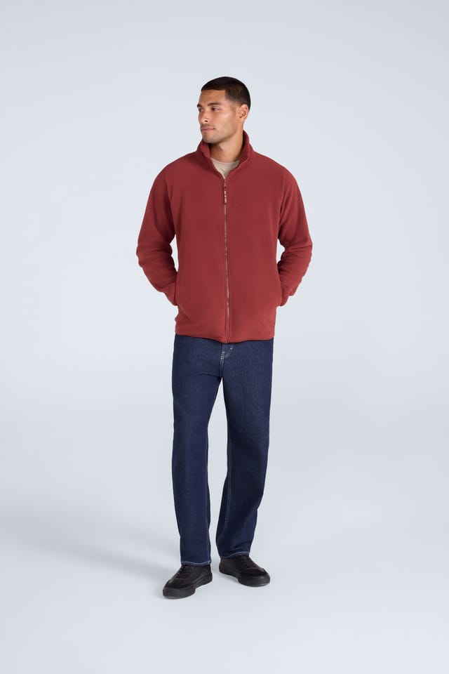 Animal Animal Men's 'Stockholm' Full Zip Breathable Soft Warm & Cosy Snug Fit Fleece in Red - 2