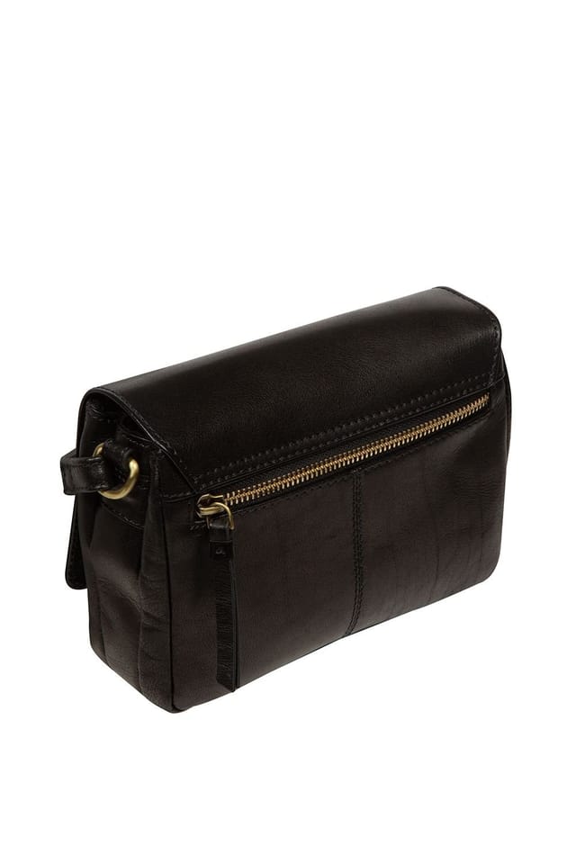 NiNa Amora NiNa Amora Women's 'Ludovica' Leather Cross Body Bag in Black - 3