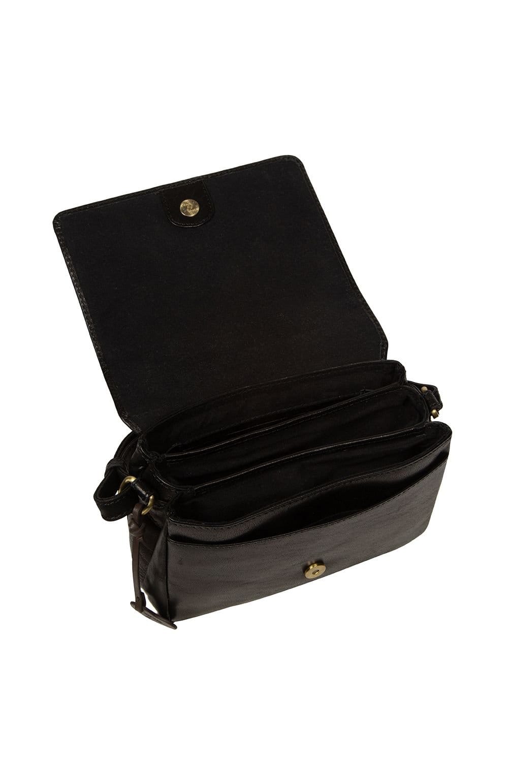 NiNa Amora NiNa Amora Women's 'Ludovica' Leather Cross Body Bag in Black - 4