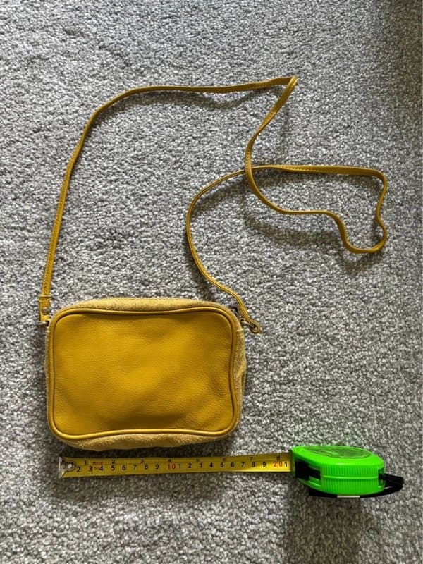 ASOS ASOS mustard yellow small leather handbag