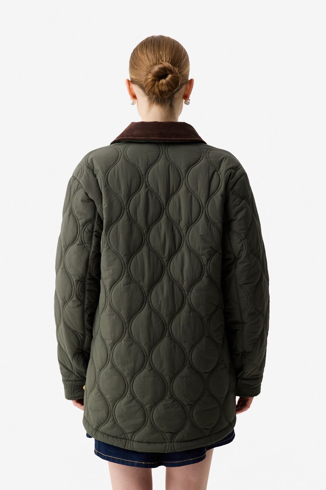 Hunter Hunter Women's Witton Quilted Shacket Kambaba in Green - 3