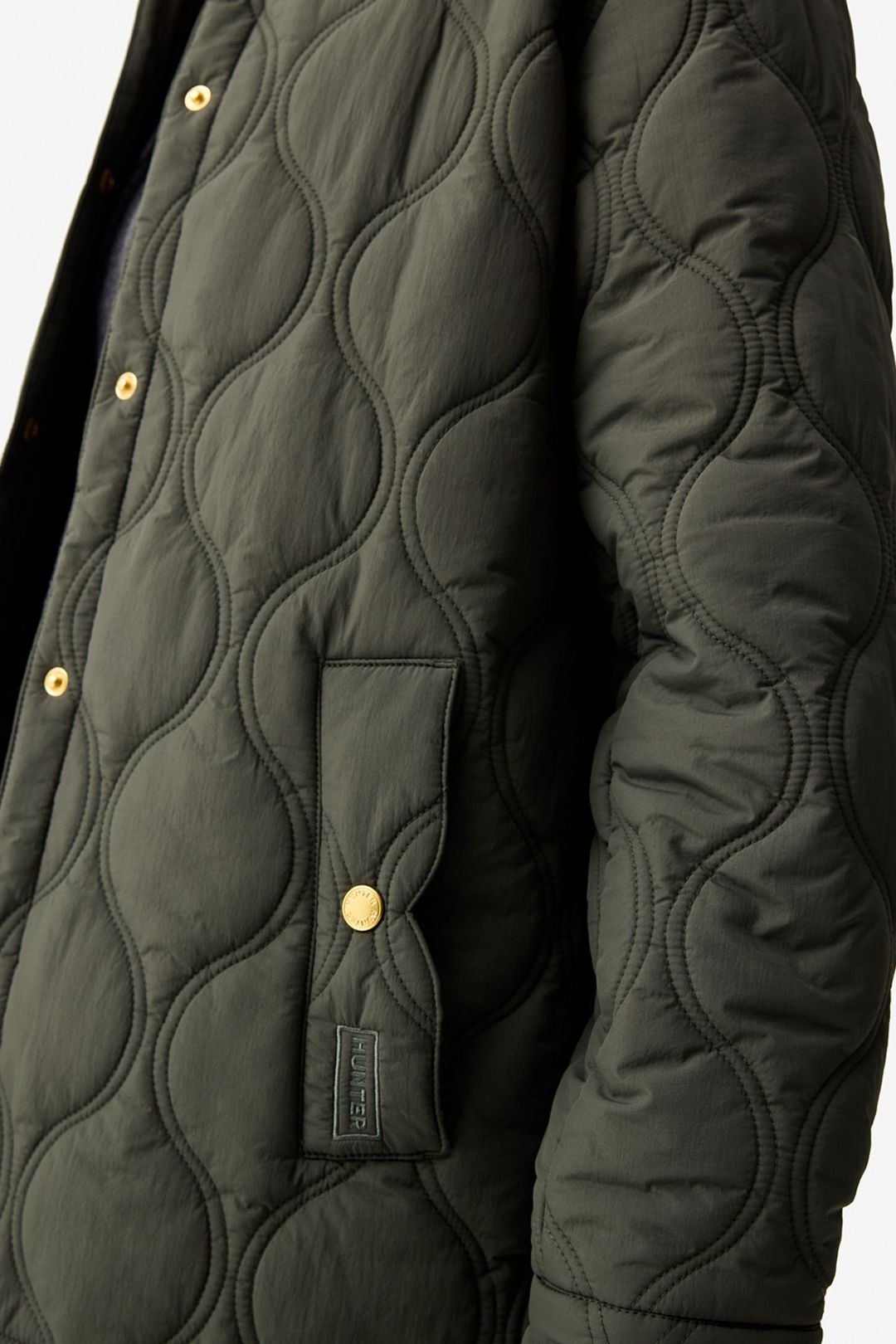 Hunter Hunter Women's Witton Quilted Shacket Kambaba in Green - 4