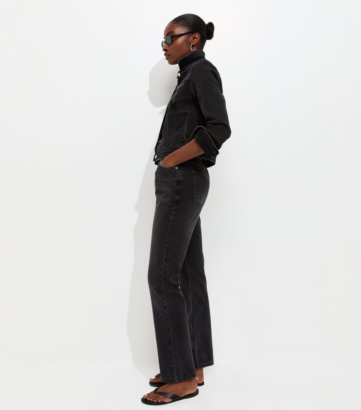 New Look New Look Black Anica Straight Jeans