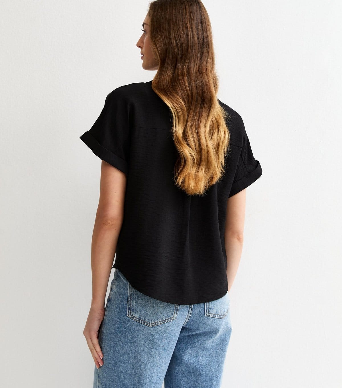 New Look Women's Tall Black Relaxed Short Sleeve Shirt New Look - 4