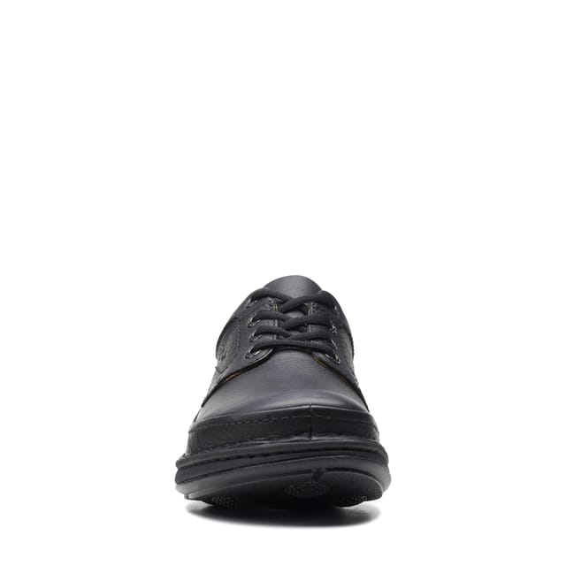Clarks Clarks Men's Nature Three Black Leather Derby Shoes, Lace Up - 3