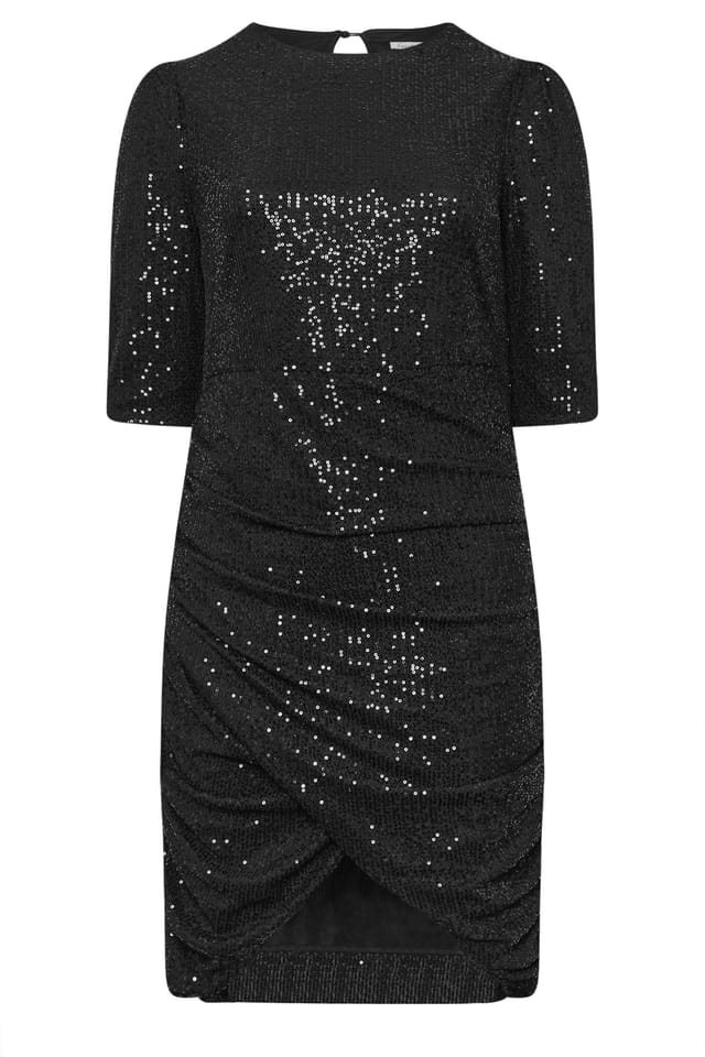 Yours Yours Women's Sequin Midi Dress in Black - 2