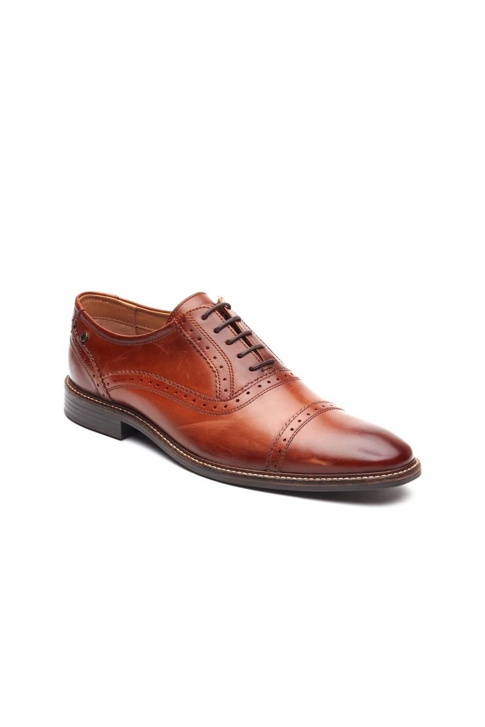 Base London Base London Men's Ascot Toe Cap Oxford Shoe in Tan