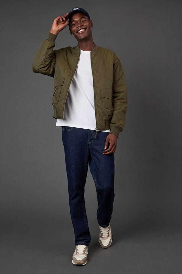 Burton Burton Men's Khaki Diamond Quilted Bomber Jacket - 2