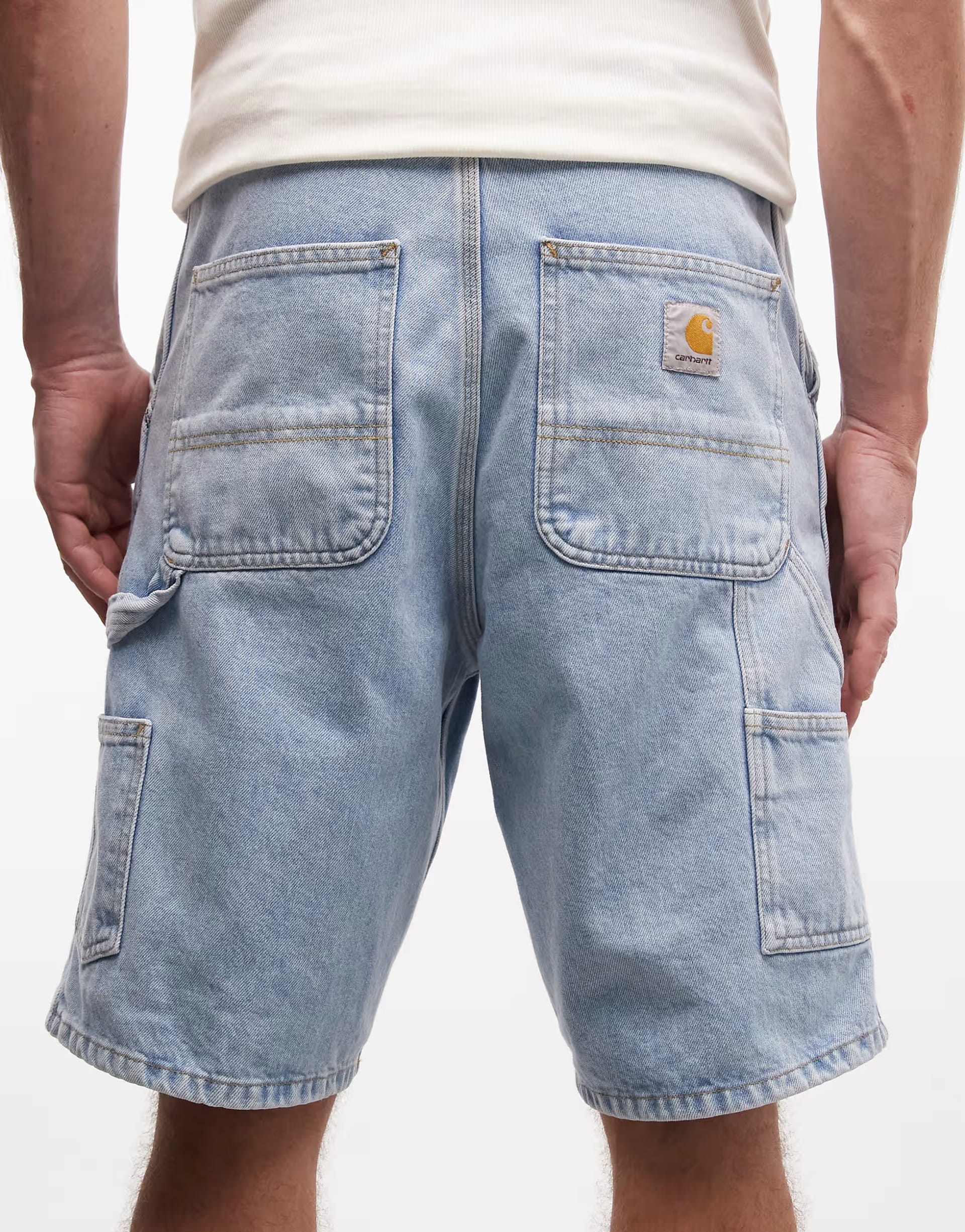 Carhartt WIP Light Wash Blue Single Knee Shorts