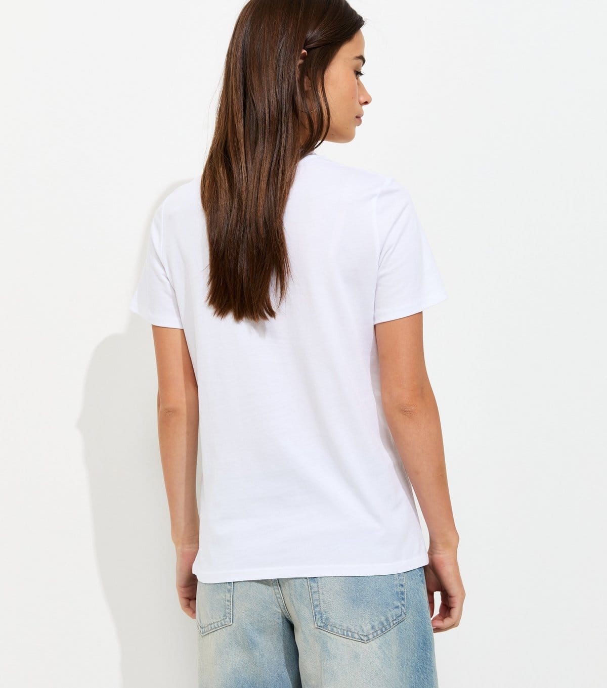 New Look Women's White Cotton Floral Embroidered T-Shirt New Look - 4