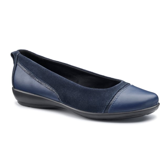 Hotter Hotter Women's Wide Fit 'Wren' Ballet Pumps in Navy - 2