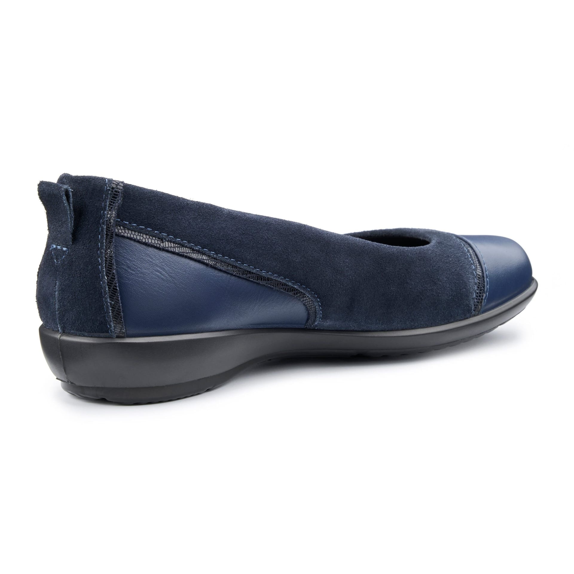 Hotter Hotter Women's Wide Fit 'Wren' Ballet Pumps in Navy - 4