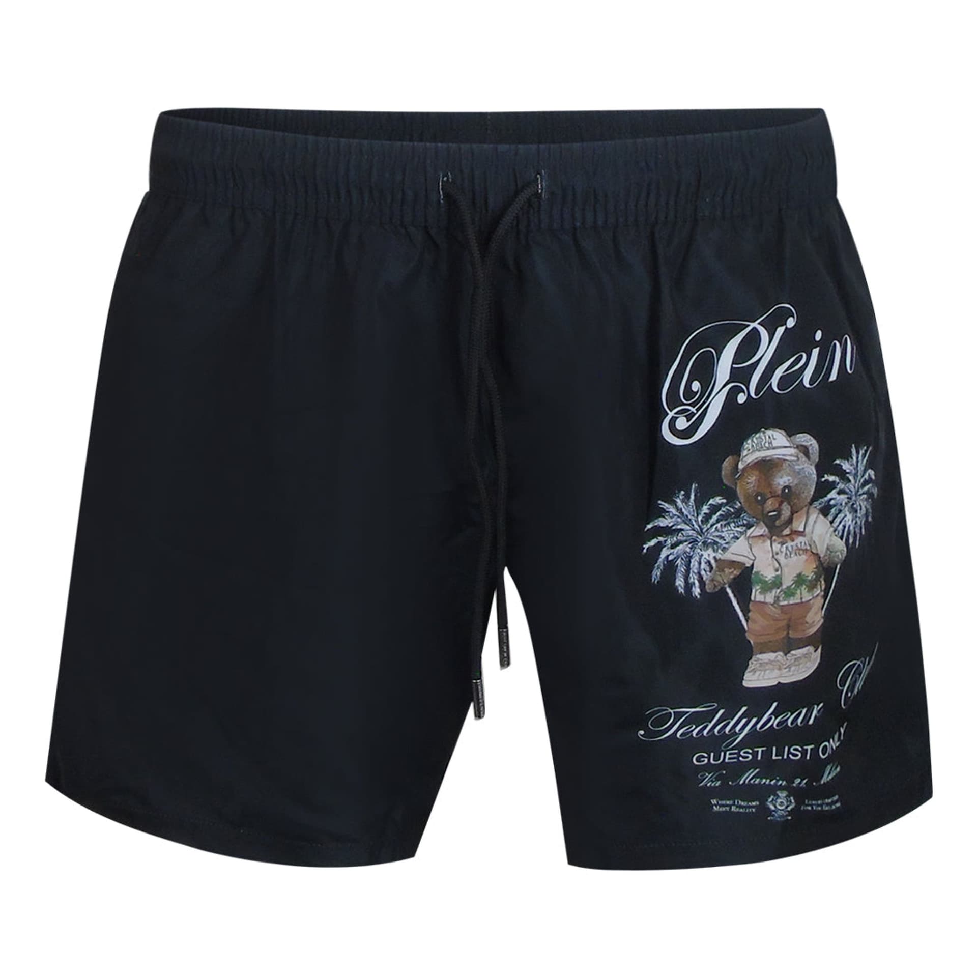 Philipp Plein Philipp Plein Men's Teddy Bear Club Swimming Shorts in Black