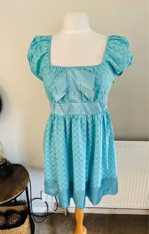 Monsoon BNWT Monsoon Fusion duck egg blue babydoll dress - size 12 fits a 10
