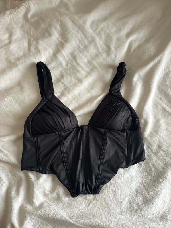 ASOS ASOS Luxe black corset top