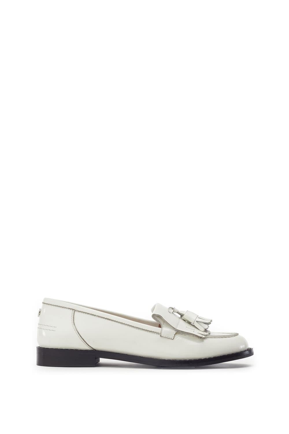 Moda In Pelle Moda In Pelle Off-White Patent Leather Loafers