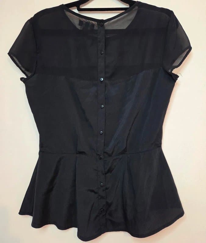 Bershka Bershka size medium Black Peplum Top blouse