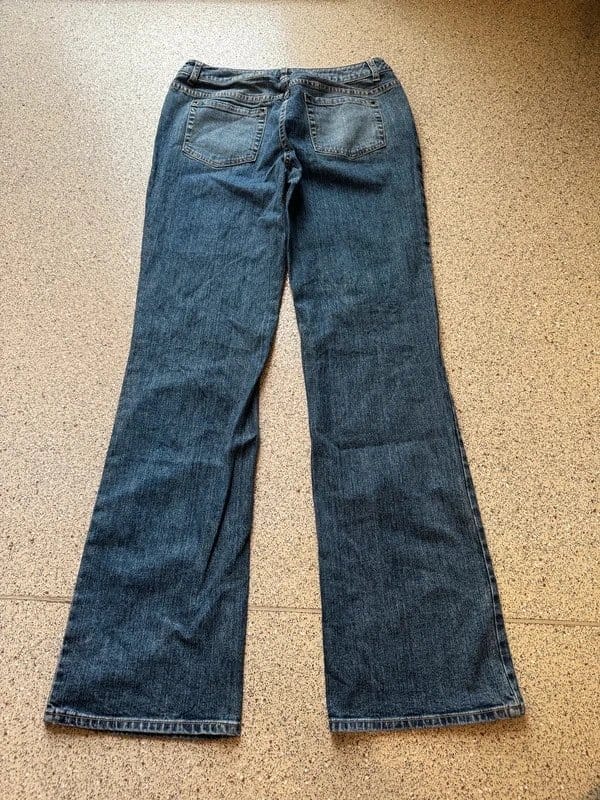 willi smith Vintage Y2K Willi Smith Floral Beaded Denim Flare Jeans with Rhinestone Embellishments Summer Denim - 1