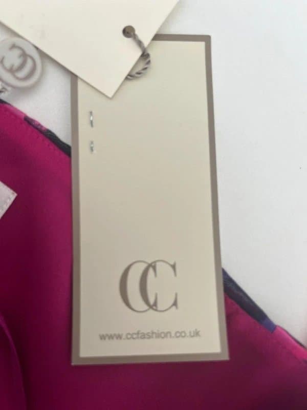 CC Fashion Cc fashion dress size xl 18 african violet floral silk womens new eu46 rrp £150