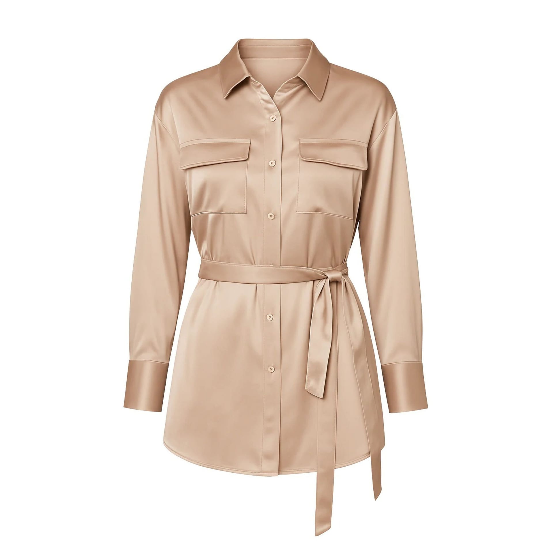 Zafur official Women's Barron Blouse in Gilded Beige