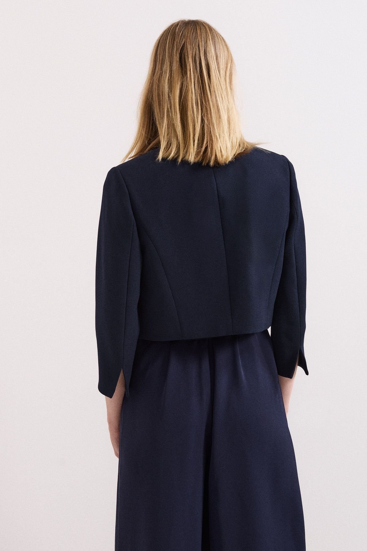 Phase Eight Phase Eight Women's Catherine Cropped 3/4 Sleeve Jacket in Dark Navy - 4