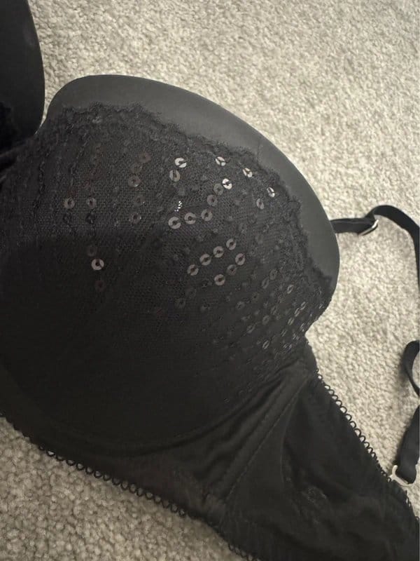 New Look Black Sequin Bra Size 32D