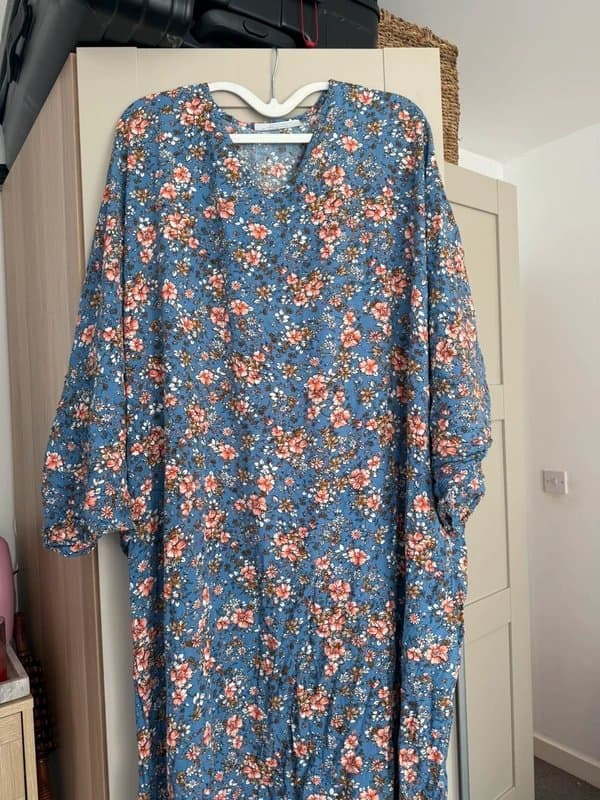 eazy dresses Eazy Dresses Abaya Kaftan Home Dress - Blue Blissful