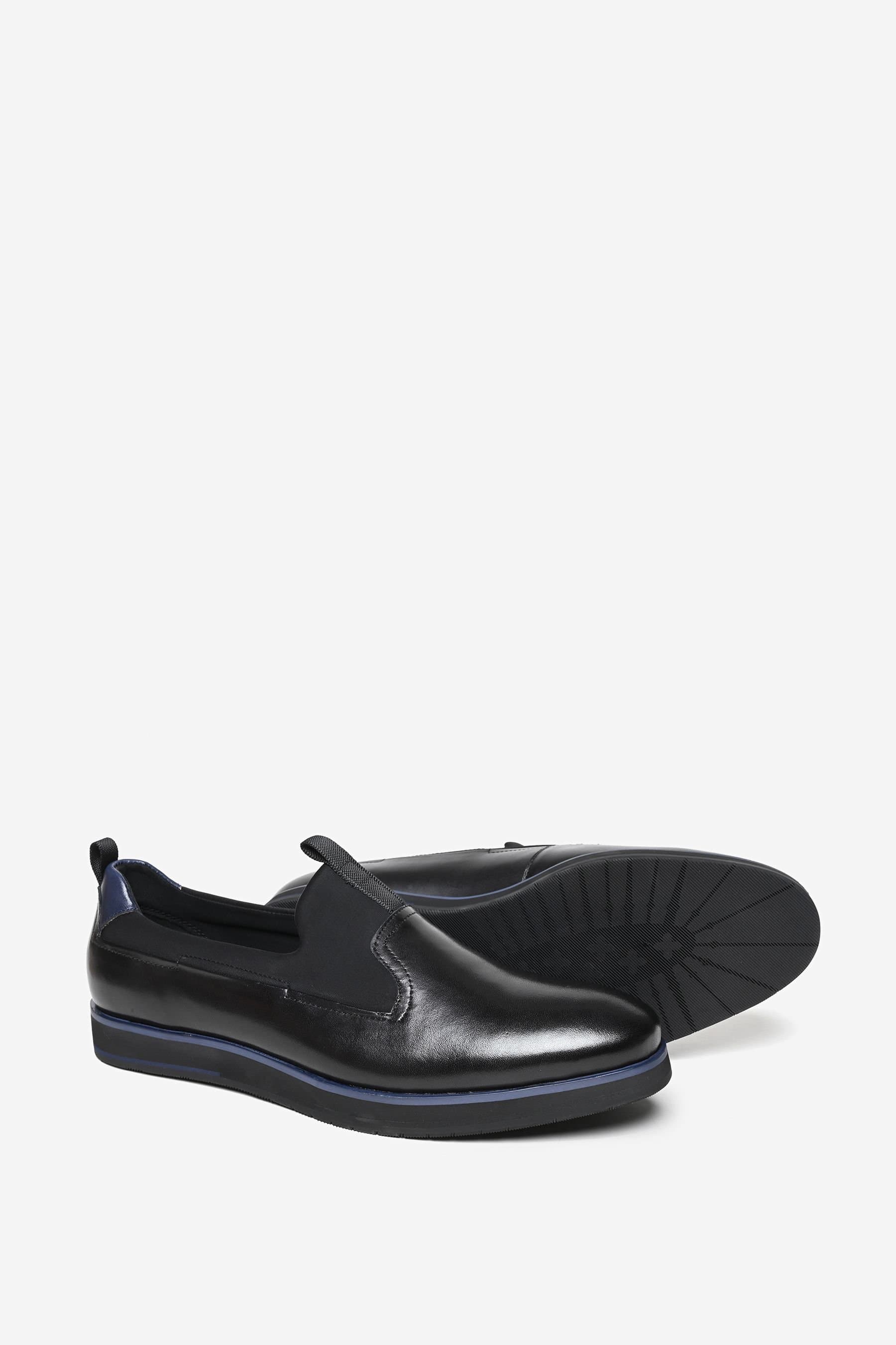 Alexander Pace Alexander Pace Black Leather Casual Shoe