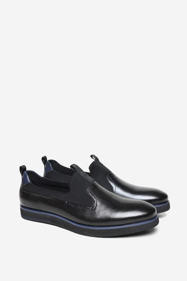 Alexander Pace Alexander Pace Men's 'Tallis' Premium Leather Casual Shoe in Black - 3