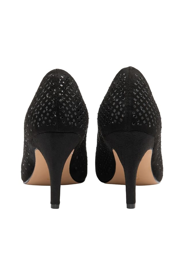 Lotus Lotus Women's 'Kayla' Textile Court Shoes in Black - 3