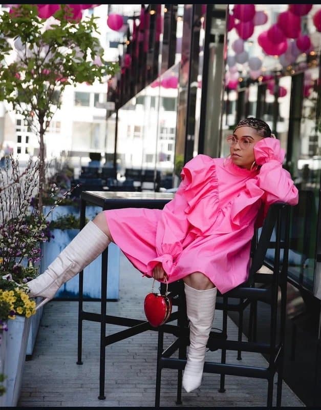 ASOS ASOS Pink Ruffle Mini Dress