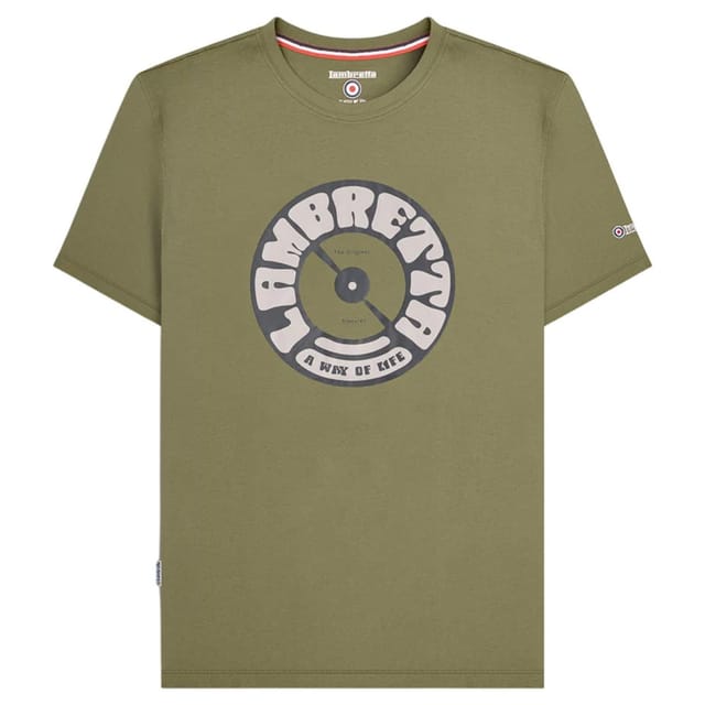 Lambretta Lambretta Men's Vinyl Rrd T-Shirt in Khaki - 2