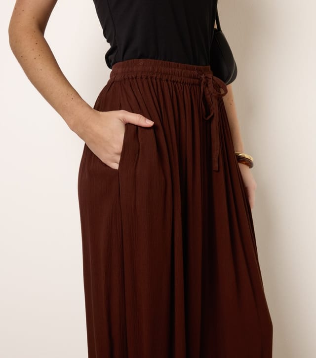 Blue Vanilla Women's Dark Brown Tapered Cuff Trousers Blue Vanilla New Look - 3
