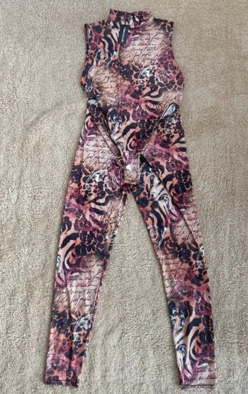 PLT PrettyLittleThing Mixed Print Bodysuit - Size XL 14