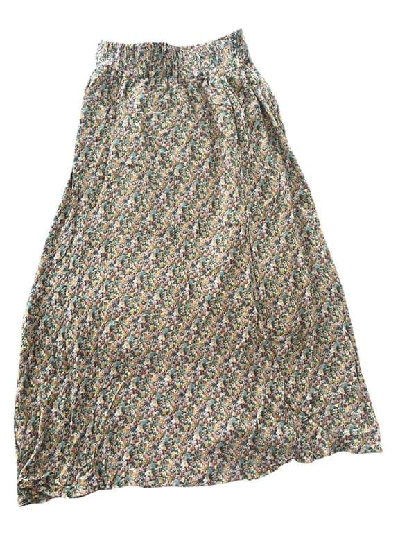 New Look New Look A-Line Midi Skirt Size 12 Women's Multicolour Floral Stretch EU40
