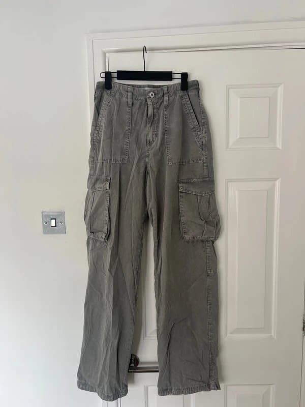 Bershka Grey cargo trousers
