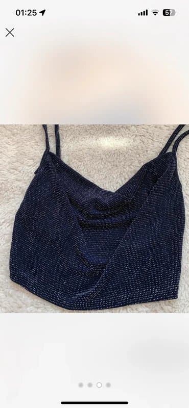 ASOS ASOS sparkly cropped cami top